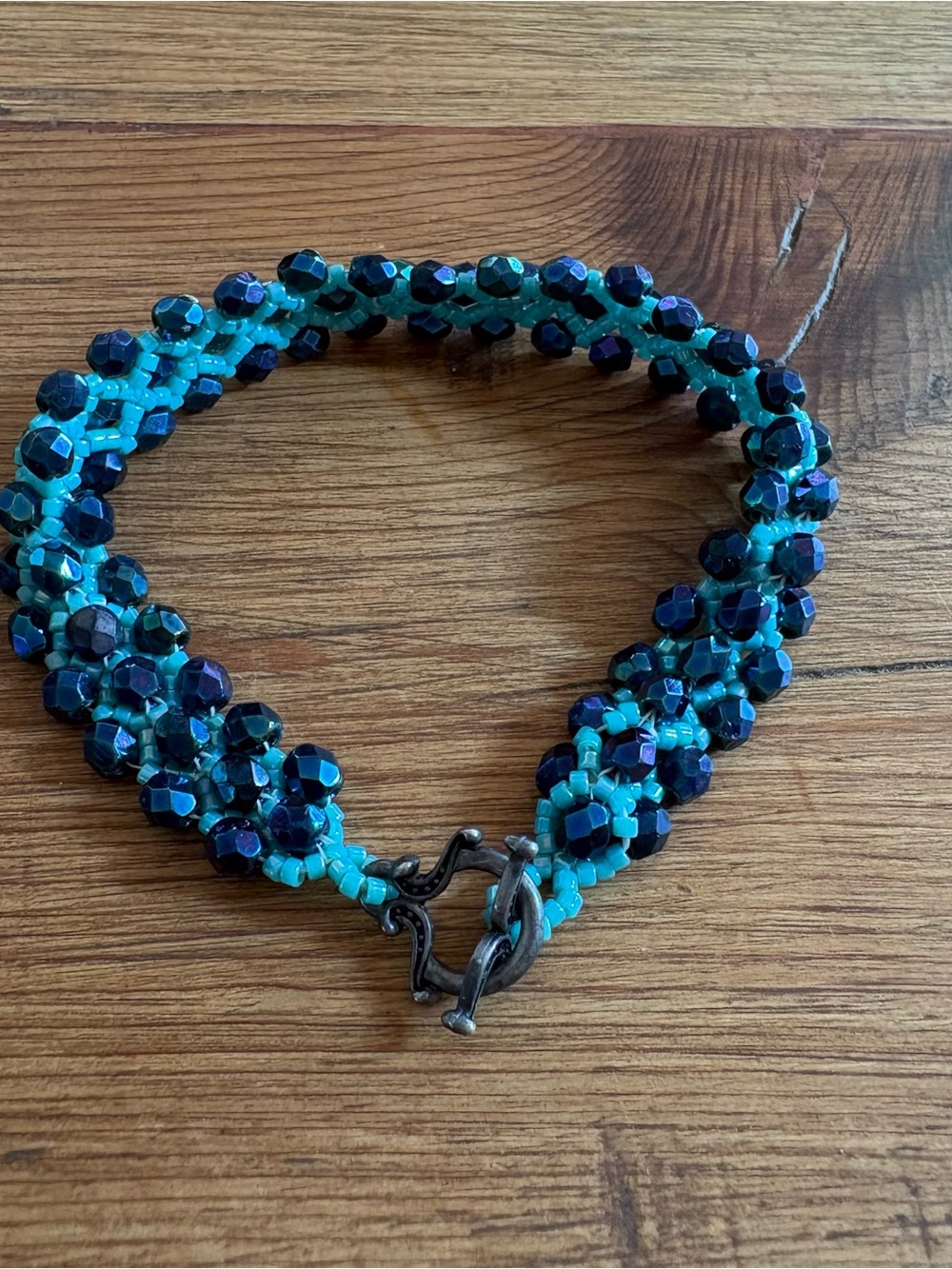 Handcrafted with Austrian Swarovski Deep Blue Crystals, Women's Bracelet